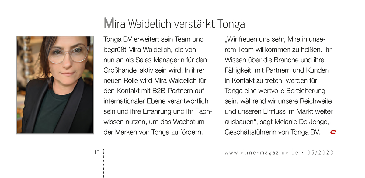 2023-05 eLine - Mira Waidelich verstaerkt Tonga